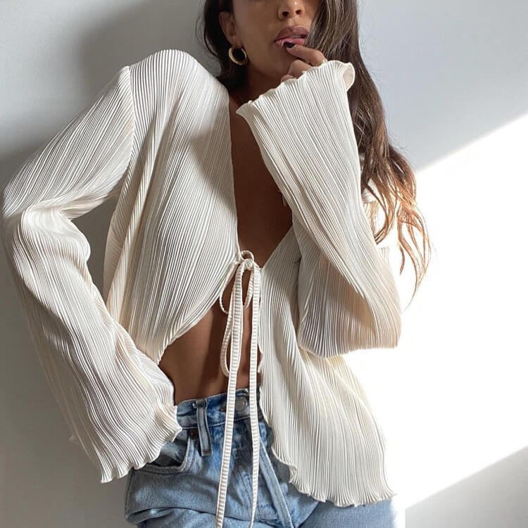 French Pleated Slim Top