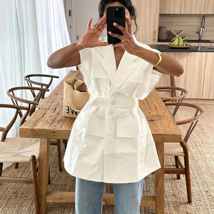 Sleeveless Workwear Shirt