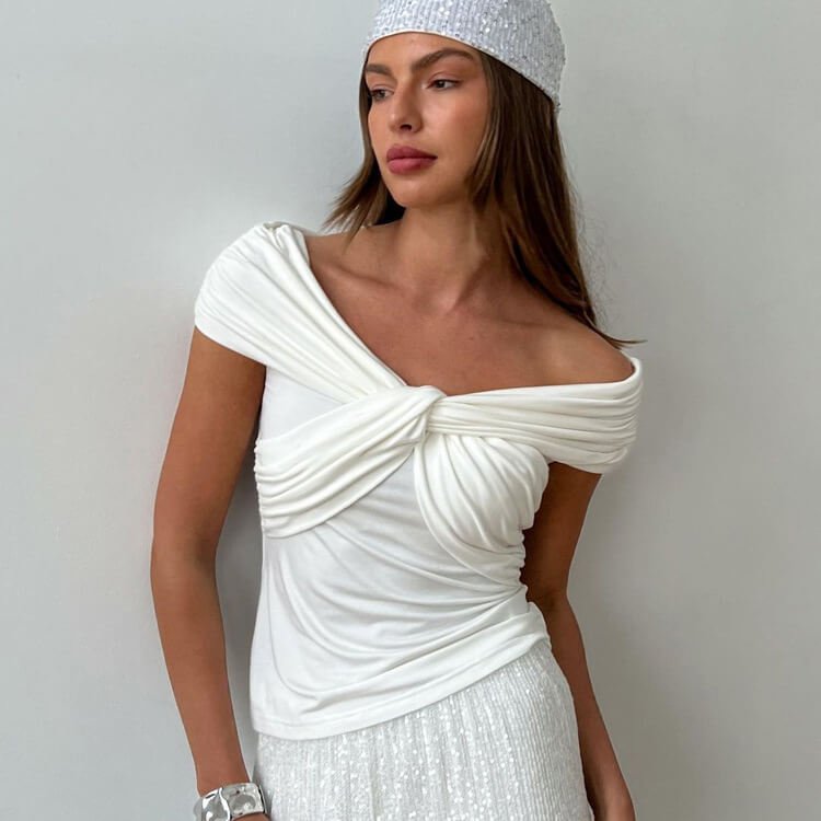 Twisted Off shoulder Casual Top