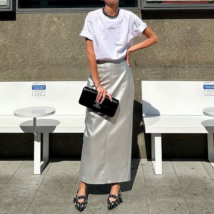 PU Leather Skirt