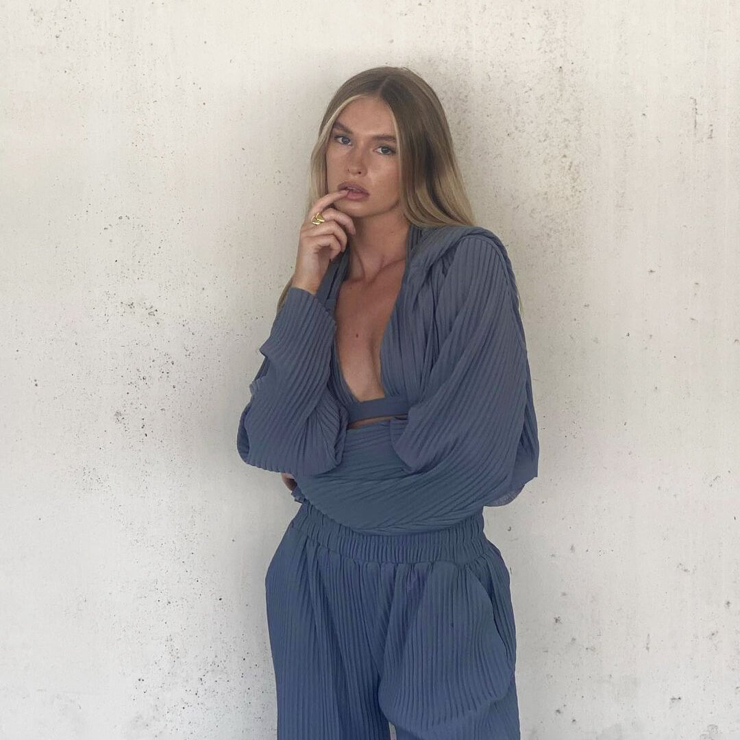 Loose Hooded Pants Three-piece