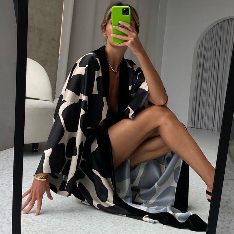 Loose Satin Robe