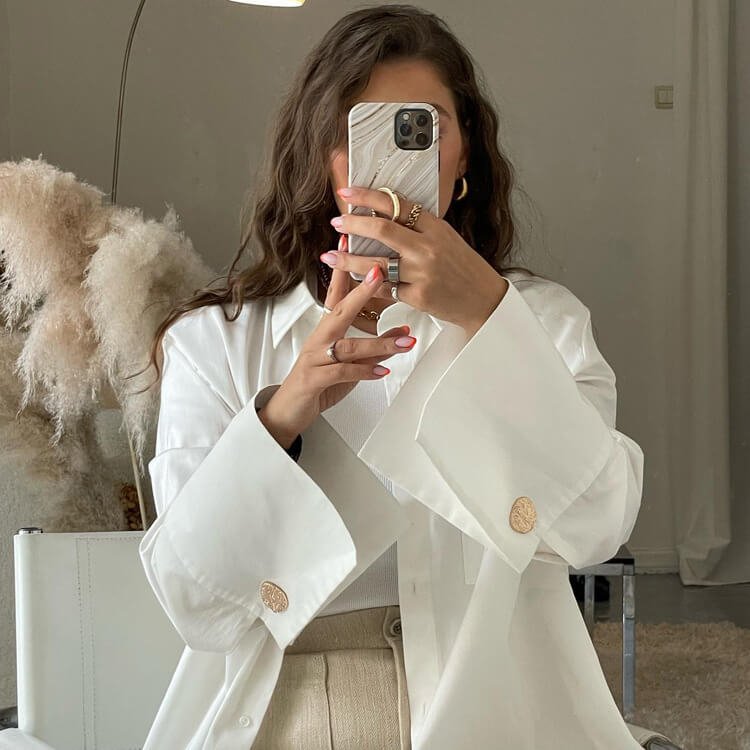 Casual White Shirt Long Sleeve