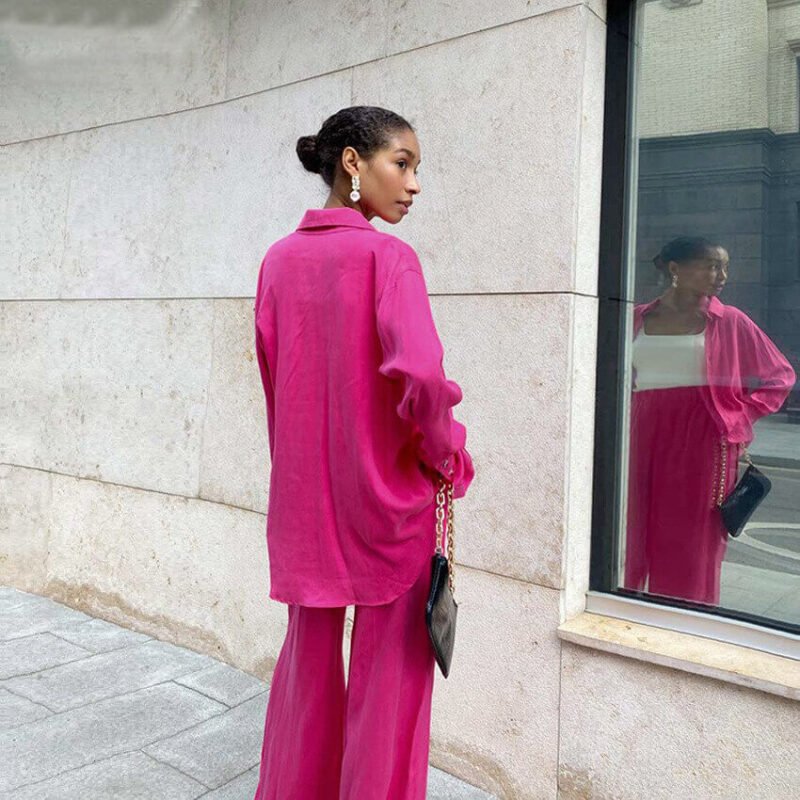 Commuter Silky Shirt Pants Two-piece - Image 3