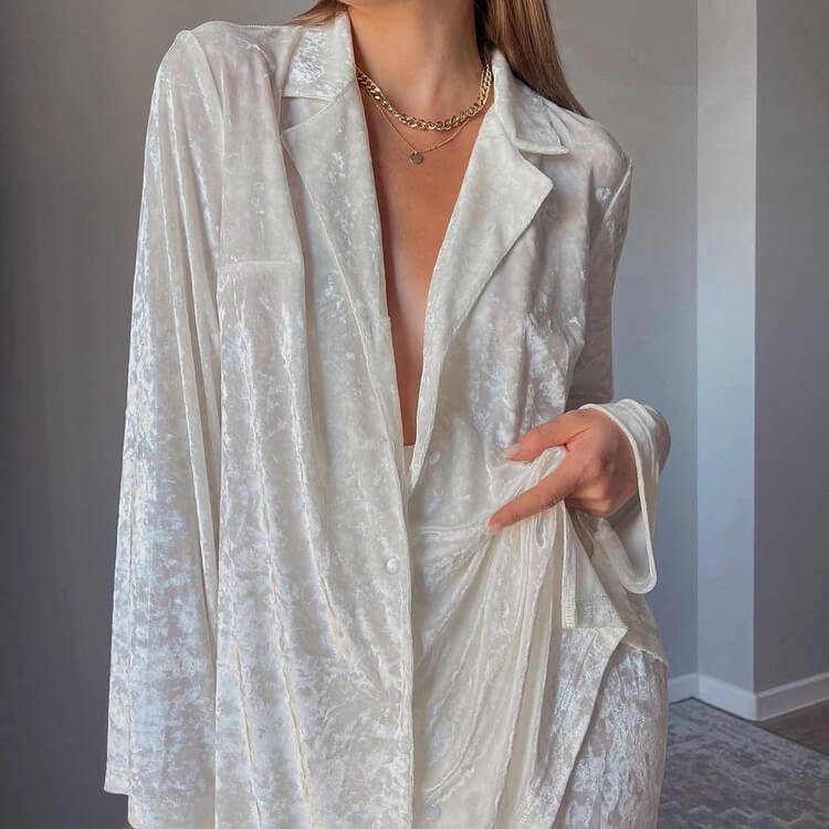 Loose Drape Shirt Pants Two-piece