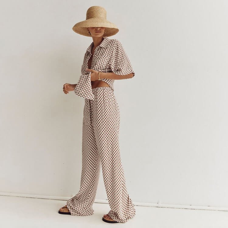 Printed Shirt Pants Casual Two-piece